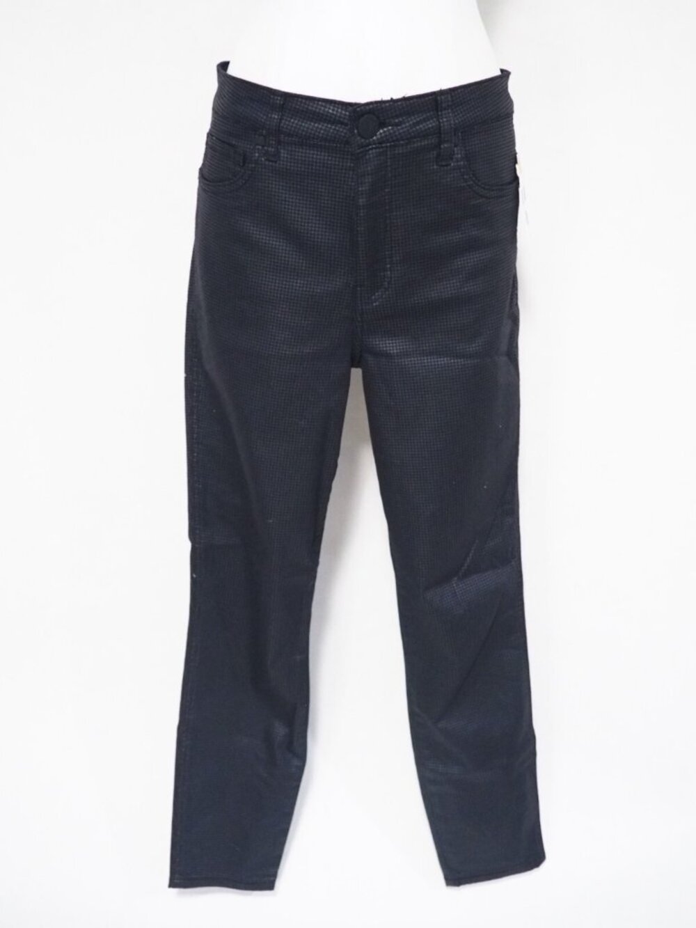 Hudson Black Houndstooth Donna Ankle Skinny Jeans, Size 10